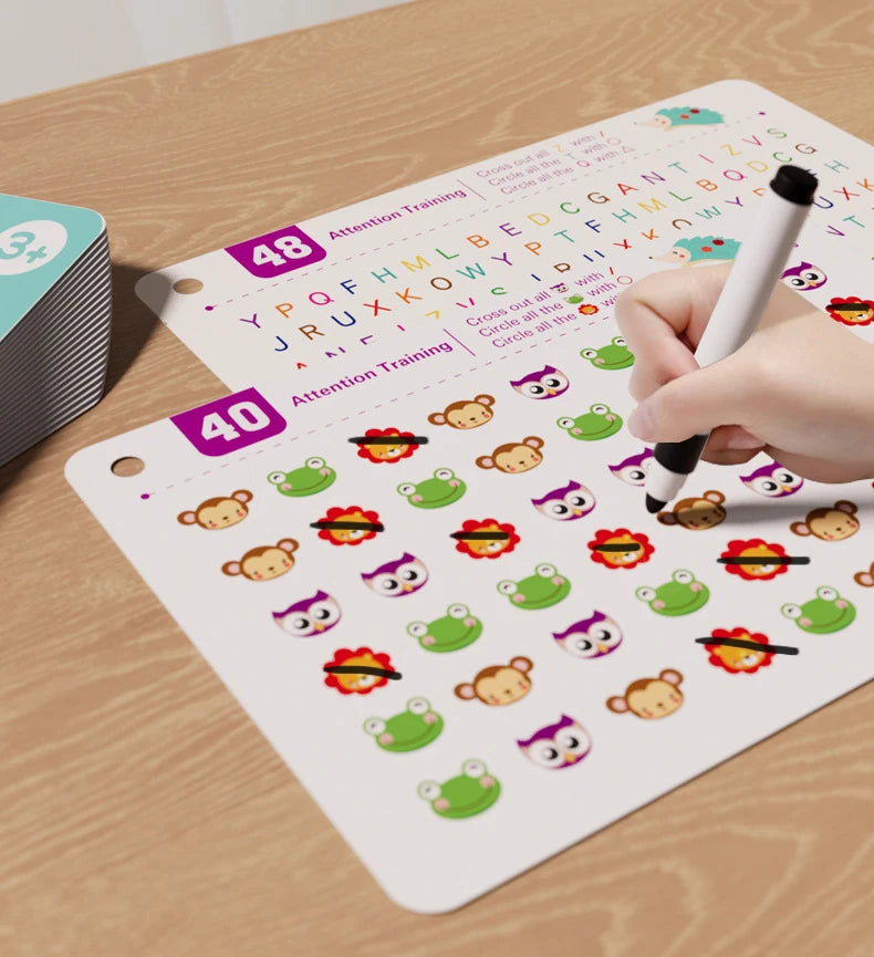 Tracing Workbook Montessori Books 48 Page Pen Control Training Early Childhood Exercise Book Reusable Calligraphy Copybook