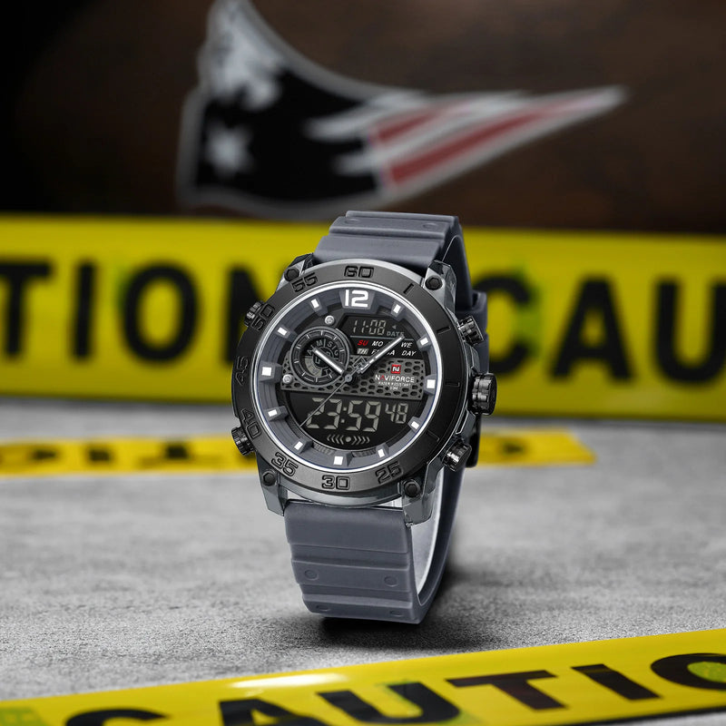 NAVIFORCE 6104 Fashion Sports Electronic Quartz Watch Men Calendar Luminous Outdoor Casual Digital Watches for Man reloj hombre