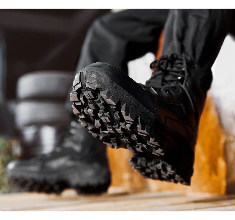 High Top Waterproof Hiking Shoes Tactical Sport Men's Shoes Male Outdoor Mountain Climbing Shoes Hunting Boots Men Outdoor Boots