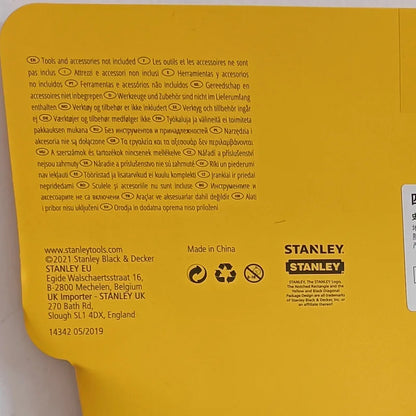 Bolsa de ferramentas profissional reforçada Stanley, organizador pequeno aberto vazio, bolsa multiuso para ferramentas, mecânico e eletricista, 1 pc