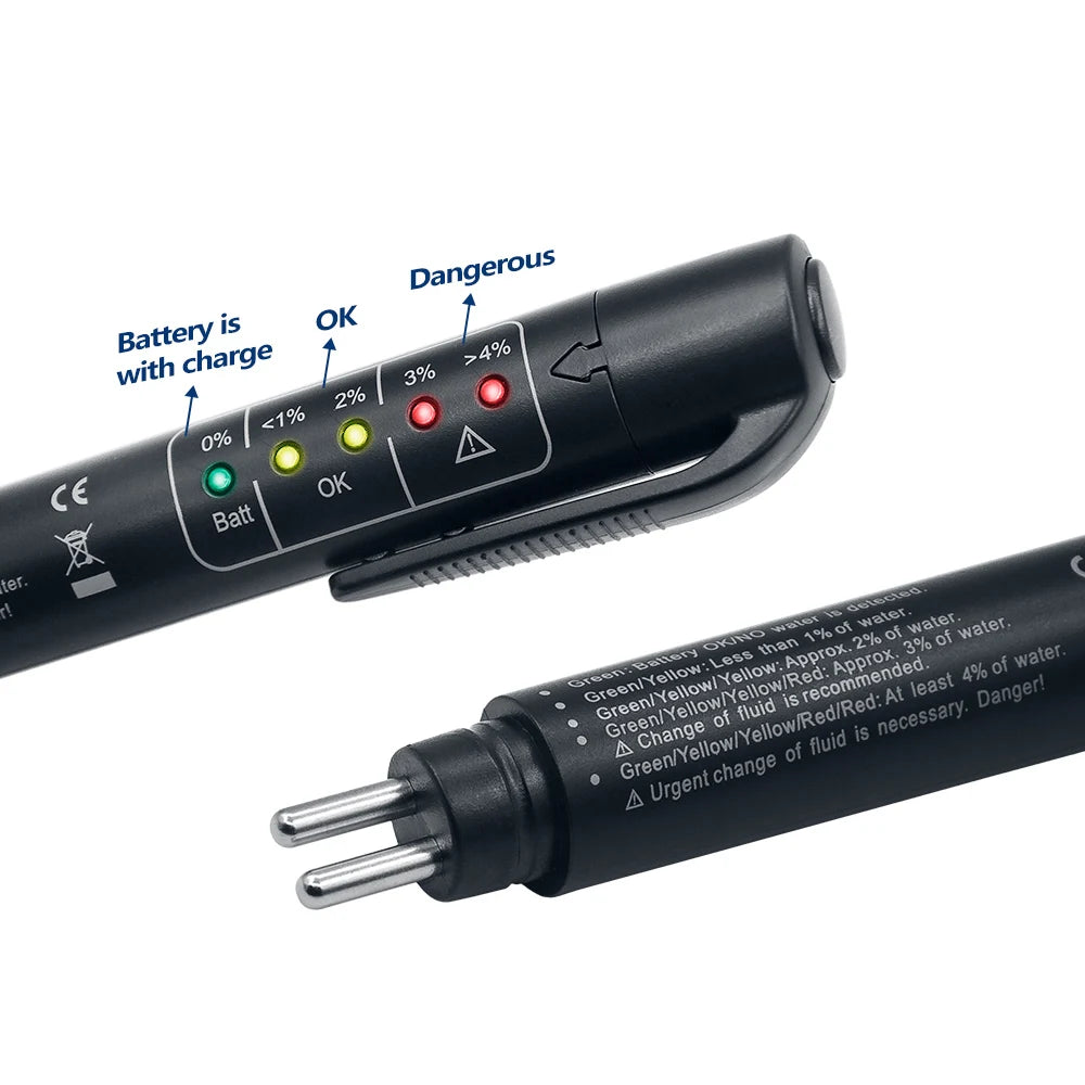 Probador universal de líquido de frenos, comprobador preciso de la calidad del aceite, comprobador digital de líquido de frenos para coche, herramienta de prueba automotriz para vehículos.