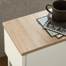 SoBuy FBT111x2 Bedside Table 2 set with drawer for box spring bed sofa table 2 pieces side table table narrow bedside cabinet
