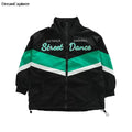 Hip Hop Girls Contrast Bomber Jacket Sport Pants Boys Street Dance Coat Streetwear Kids Jazz Clothes Set Children School Uniform