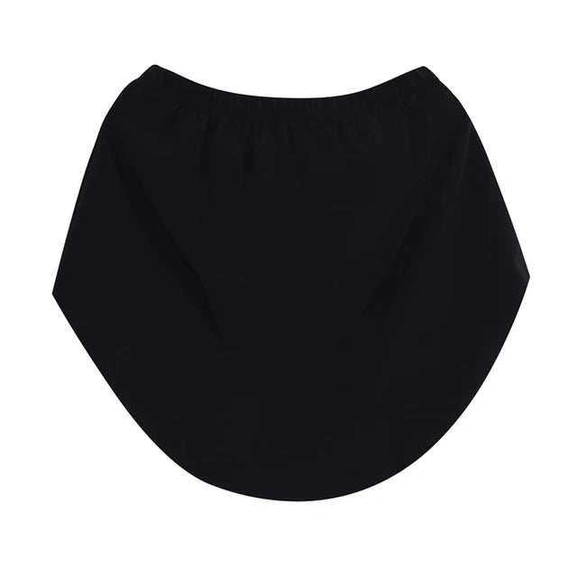 Underskirt irregular de algodão para mulheres, mini saias falsas, cauda destacável, bainha de blusa, extensor de saia xadrez, bainha, feminino, senhoras