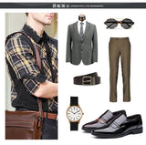 Luxury Men's Leather Shoes Retro Carved Lace-up Brogue Oxford Wedding Men Dress Shoes Male Formal Business Gentleman Office Shoes