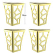 4 patas de metal clásicas modernas para muebles, de 10 cm, huecas, geométricas, para sofá, mesa, armario, soporte para pies, herrajes para muebles. 