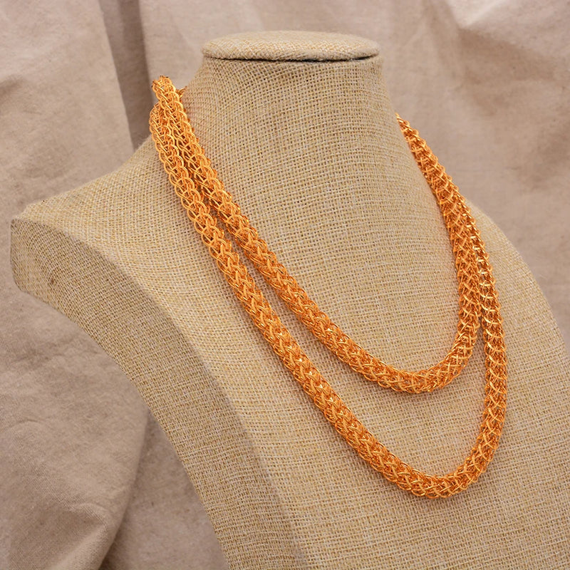 Jewelry Set For Women  Gold Plated With Necklace Pendant Nigerian Wedding Jewelry