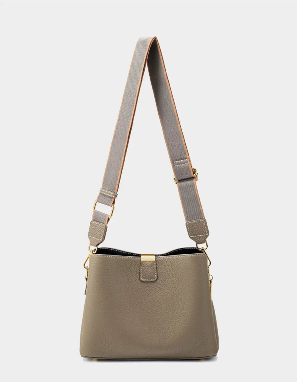100% Genuine Leather Women's Bucket Bag Luxury Designer Versatile Shoulder Bag Women Commuter Crossbody Bags Female Handbag