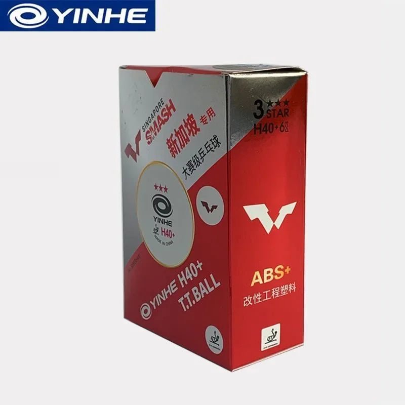 Original Yinhe WTT Ping Pong Balls 2024 Singapore Grand Slam Table Tennis Balls Seam H40+ ABS New Materials Ping Pong Balls