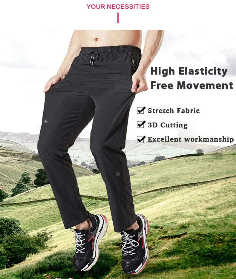 LNGXO Women Men Camping Pants Climbing Trekking Outdoor Sports Thin Pants Unisex Summer Quick Dry 4-Way Stretch Hiking Trousers