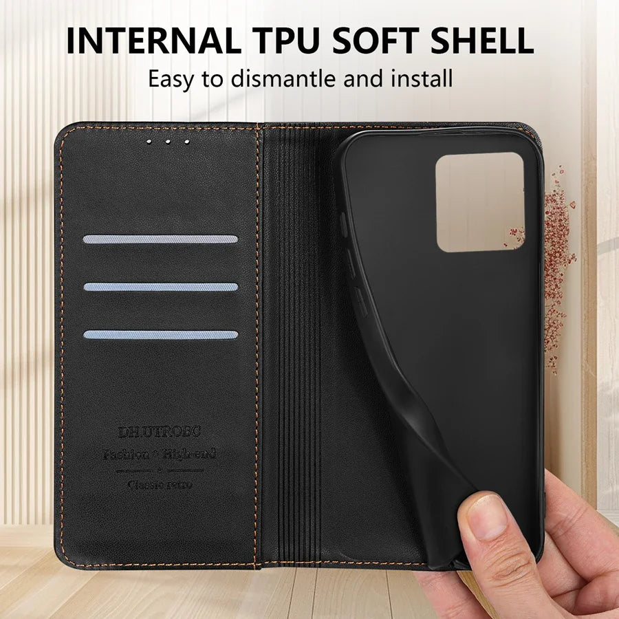 Wallet Skin friendly Magnetic Card Slot Flip Leather Case For Xiaomi 14T 13T 11T Poco X6 C65 C75 Redmi 14C 13C 13 12C 10C 9A 9C
