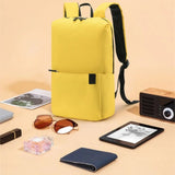 Portable Large Capacity Small Backpack Solid Color Waterproof Travel Bag Multiple Pockets Unisex School Bags Travel