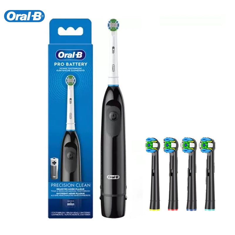 Oral B Rotation Electric Toothbrush DB5010 AA Battery 9600 Rpm Cross Action Cleaning Teeth Tooth Brush with Brush Refills