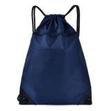 Unisex Sports Backpack Foldable Water-resistant Pure Color Drawstring Backpack Travel Portable Beach Bag