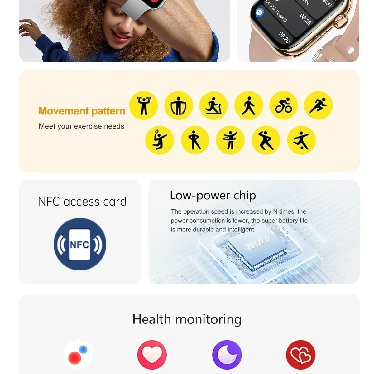 NEW Smart Watch Series 10 HD Screen Custom Dial Wireless Charging Men BT Call NFC Women Sport GPS Smartwatch For IOS Android