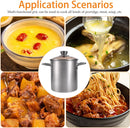 LMETJMA 3L Deep Fryer Pot Stainless Steel Frying Pot With Mesh Steamer Basket Japanese Tempura Fryer Pot with Lid and Tong JT230