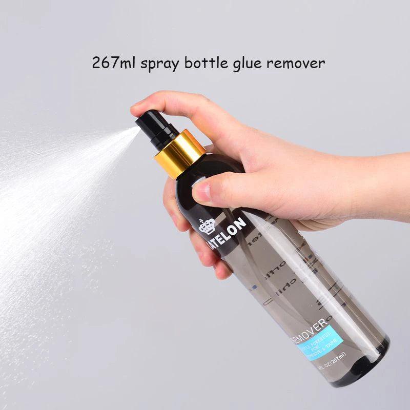 Removedor de cola para peruca, garrafa grande para salão de beleza, removedor líquido para peruca, cola adesiva para cabelo, fita solvente, spray removedor para cola de renda
