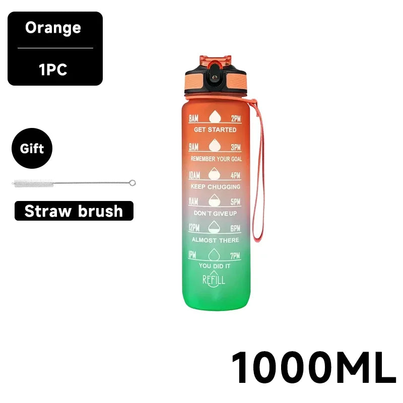 1 Liter Water Bottle Motivational Sport Water Bottle Leakproof Drinking Bottles Outdoor Travel Gym Fitness Jugs For Kitchen