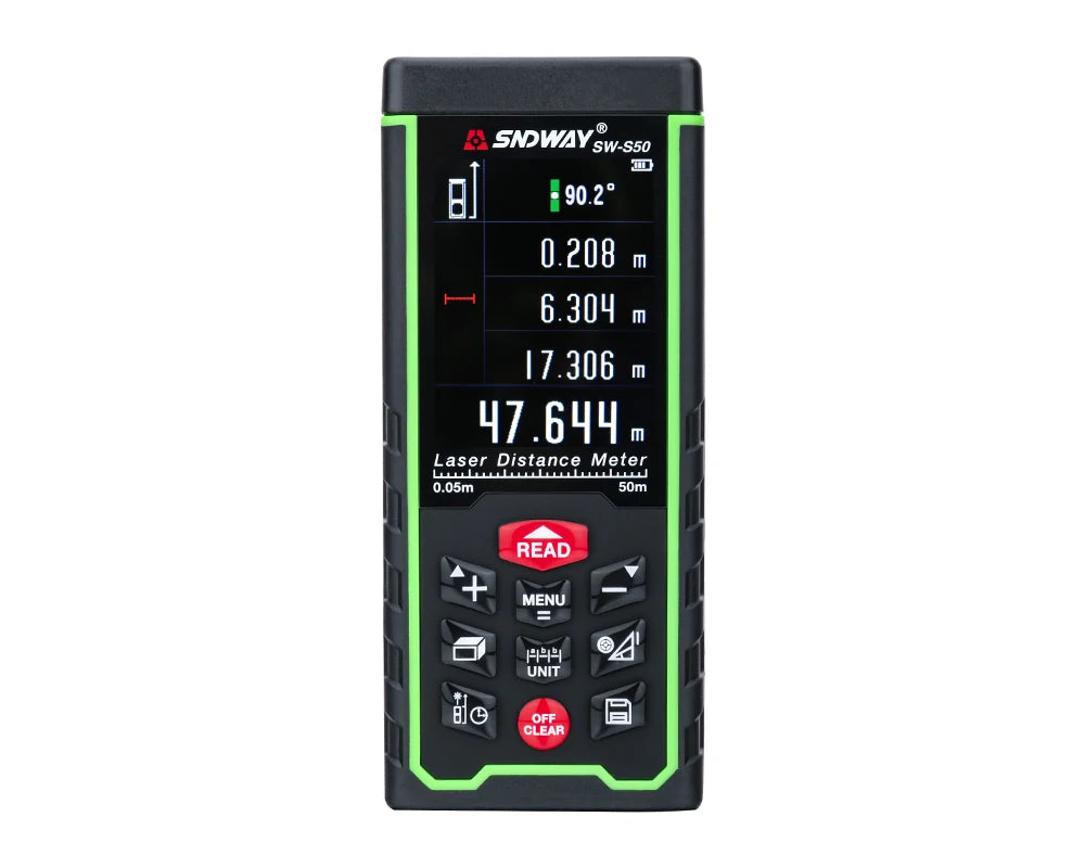 SNDWAY Laser Distance Meter Tape measure Digital Camera Function Laser Range Finder Tape Angle Rangefinder measure Tool