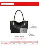FOXER Genuine Leather Lady's Handbag Elegant Luxury Design Women Shoulder Bag Large Capacity Tote Bag Best Gift for Mom, Wife