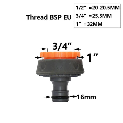 Conector rápido para manguera de jardín, acoplador de tubería de 1/2, 3/4 y 1 pulgada, conector de agua de parada, junta de reparación de 16/20/32 mm, accesorio para sistema de riego