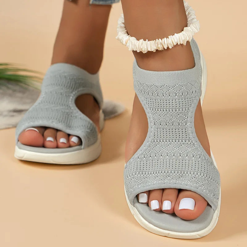 Zapatos de mujer Verano 2024 Sandalias deportivas casuales y cómodas Sandalias de cuña de playa para mujer Sandalias de plataforma para mujer Sandalias romanas Tallas grandes