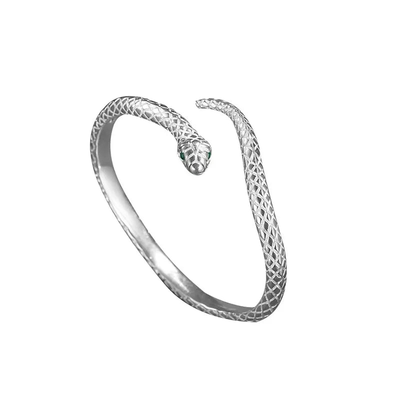925 Sterling Silver Snake Shape Bracelet for Women, Beautiful Jewelry, Temperament Charm, Birthday Party Gift, Free Shipping 