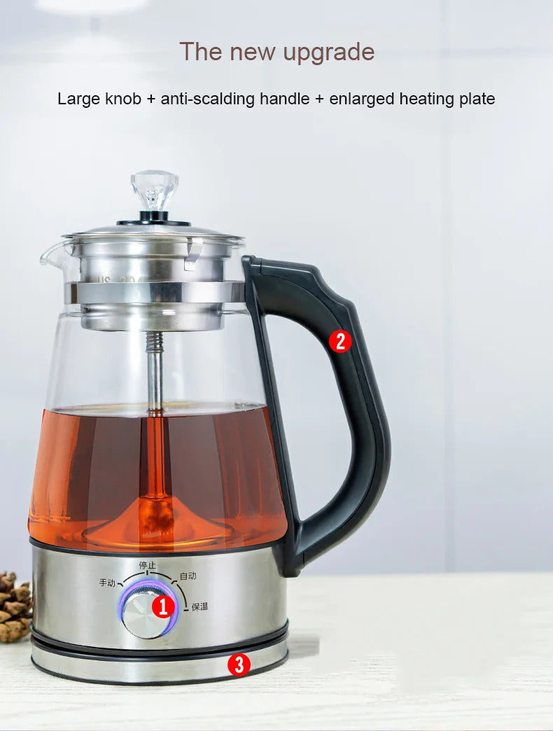 Teteras Hervidor eléctrico Hervidor de agua de vidrio Cafetera térmica inteligente Hervidor de agua de 220 V Electrodomésticos de cocina Infusor de té