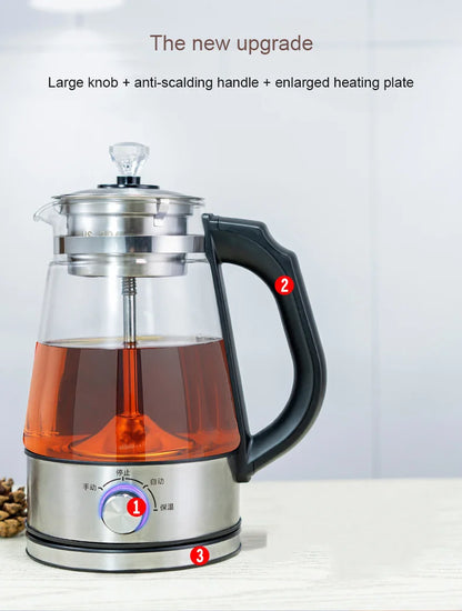 Teteras Hervidor eléctrico Hervidor de agua de vidrio Cafetera térmica inteligente Hervidor de agua de 220 V Electrodomésticos de cocina Infusor de té