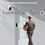 WONSDAR 2pcs PTZ Camera Outdoor IP Camera Video Surveillance WiFi Camera Home Security Protection Motion Detection Alarm iCsee