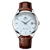 Orient Automatic Men's Watch, Black Dial Stainless Steel Band, Water Resistant Classic Business Wristwatch with Date Display