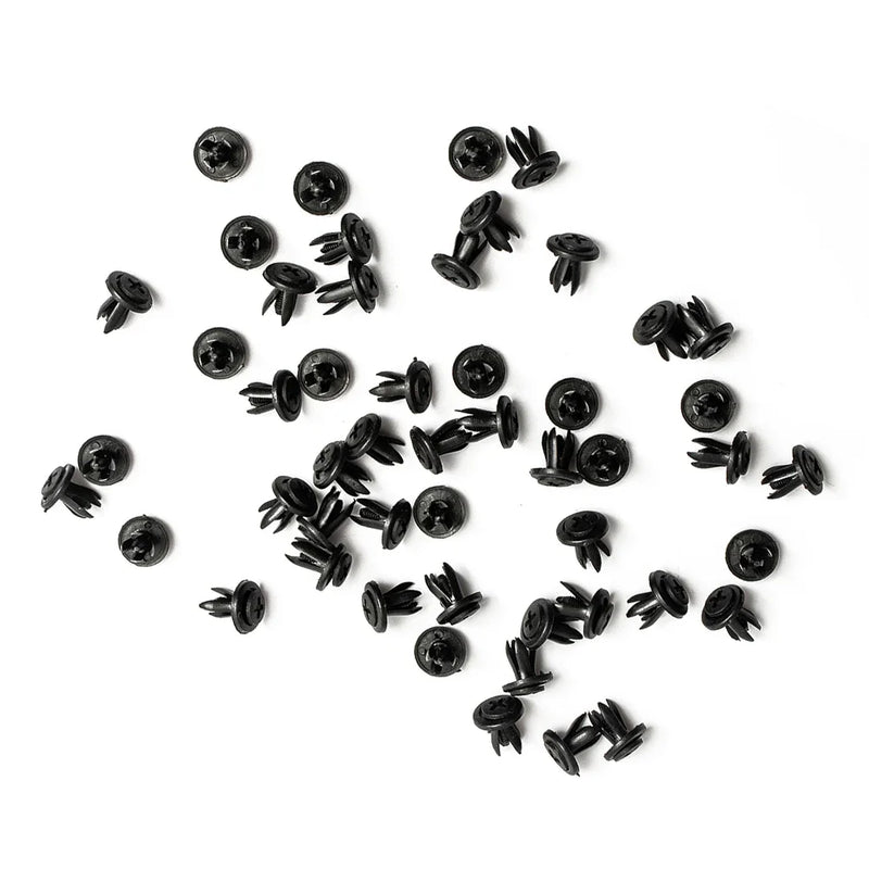 50pcs Car Body 6mm Hole Dia Plastic Rivets Fastener Fender Bumper Push Pin Clip Universal Car Fasteners Clip Auto Accessories