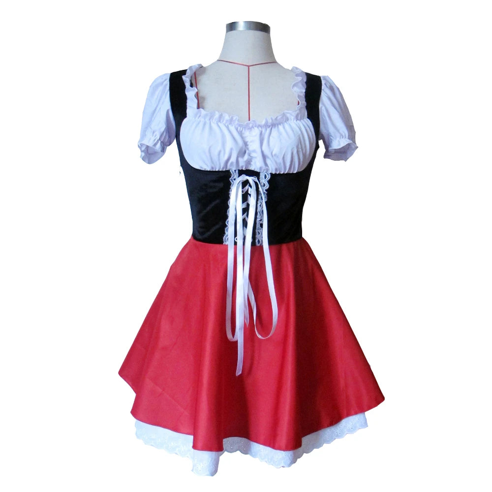 S-6XL Halloween Costumes for Women's Cosplay  Little Red Riding Hooded Dress Woman Costume Adult Female Costumes