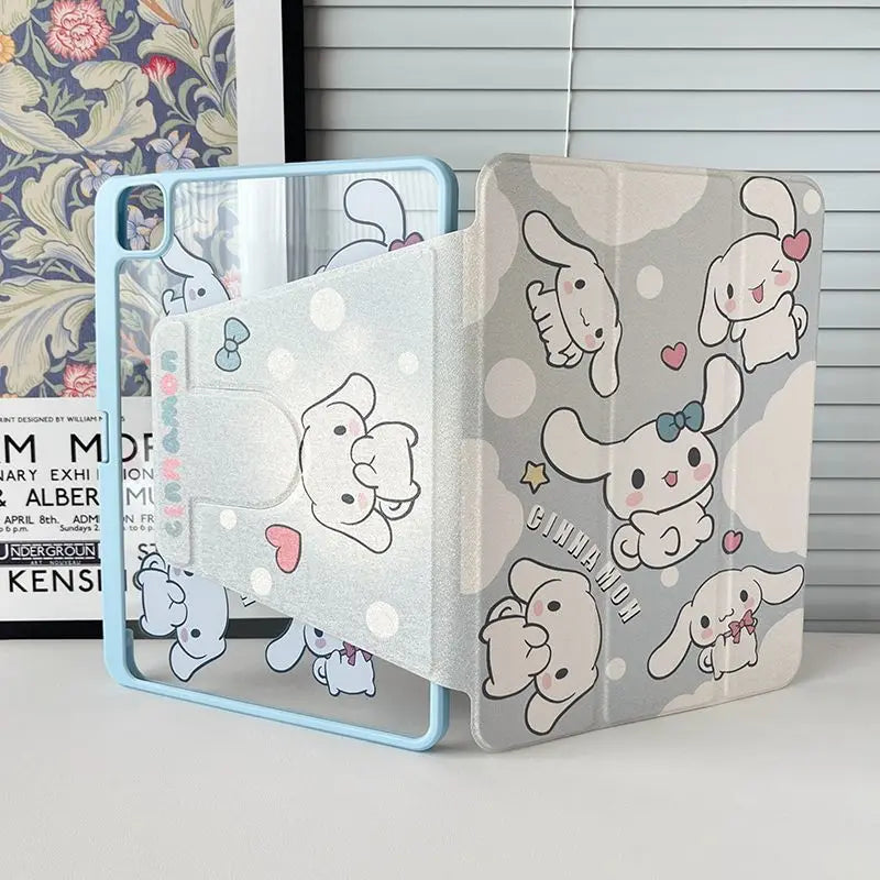 Cartoon Sanrio Cinnamoroll Tablet Case For iPad Air 4 5 10.9 Pro 2022 11 7th 8th 9th 10th Gen 5th 6th Mini 6 Protective Cover