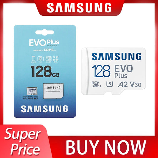 Tarjeta de memoria Samsung EVO Plus Micro SD de 512 GB, 256 GB y 128 GB, A2 V30, 64 GB, A1 V10, tarjeta TF UHS-I de alta velocidad clase 10 para cámara.