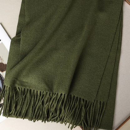 New 62 Color Winter Scarf For Women Long Warm Cashmere Scarves Hijab Solid Lady Shawl Wrap Female Pashmina Bandana Head Scarfs