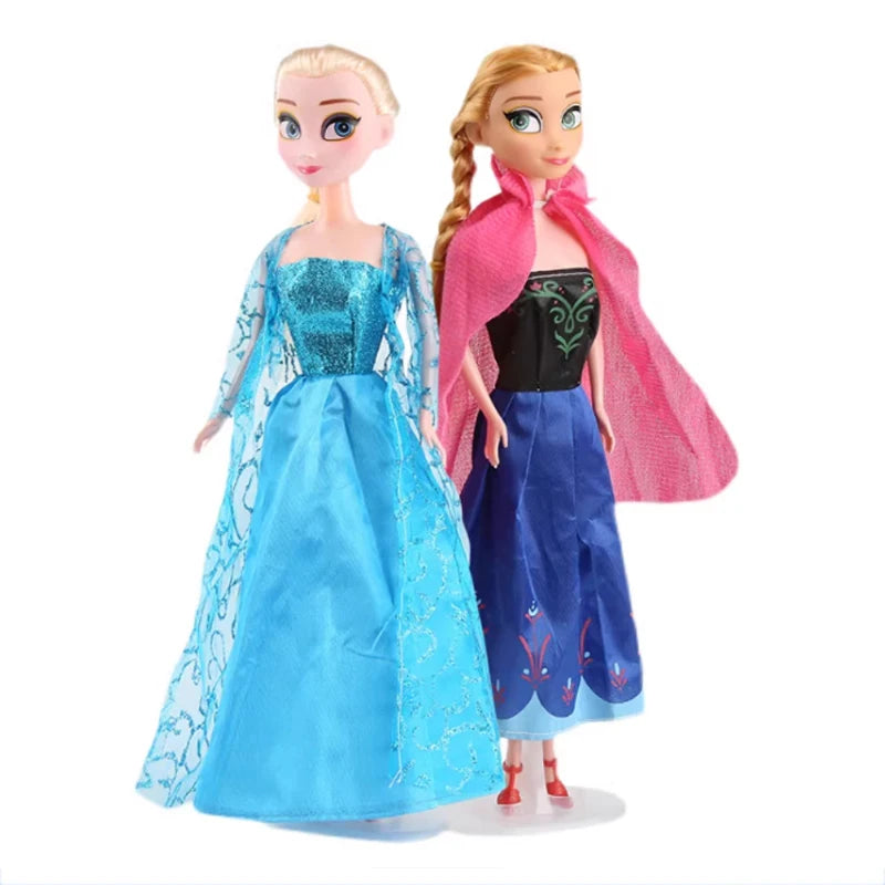 2026 New Arrival Frozen 2 Princess Dolls Set, 30cm Movable Joint Elsa Anna Action Figures, Best Gift for Girls Birthday