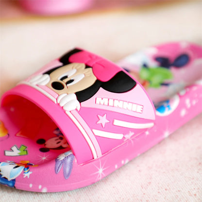 Nuevas sandalias de verano para niños, con dibujos de Minnie, zapatos de suela suave para niños y niñas, zapatillas antideslizantes, aptas para todas las estaciones.