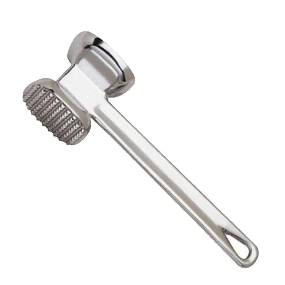 Martillo ablandador de carne de 19 cm, de aleación de aluminio, para uso doméstico, de metal, para carne, herramienta de cocina, resistente, duradero, de doble cara.