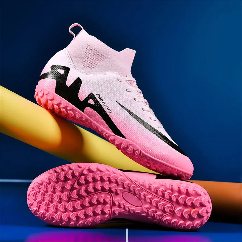 New Outdoor Men Soccer Shoes Adult Kids Long Spikes Football Boots Training Sport Footwear Sneakers Non Slip Training Unisex