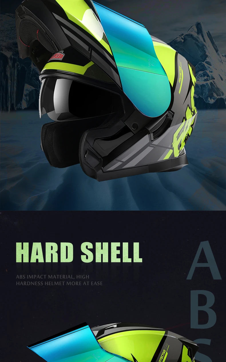 BLD Modular Motorcycle Full Face Helmet ECE Flip-up Double Anti-Fog Visor Purple Bird Sport Design In Stock Adult Men and Women