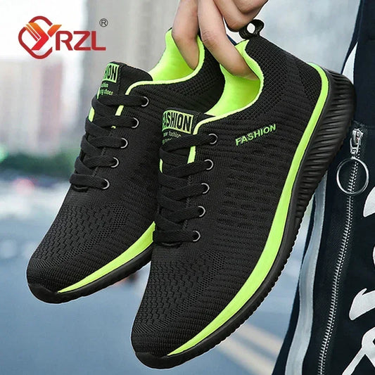 Zapatillas deportivas YRZL para hombre, ligeras, deportivas, clásicas, de malla, transpirables, informales, antideslizantes, a la moda