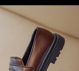 Britain Style Children's Leather Shoes for Boys 2025 Spring New Girls Retro Black Single Shoes Soft Moccasin Shoes for Children