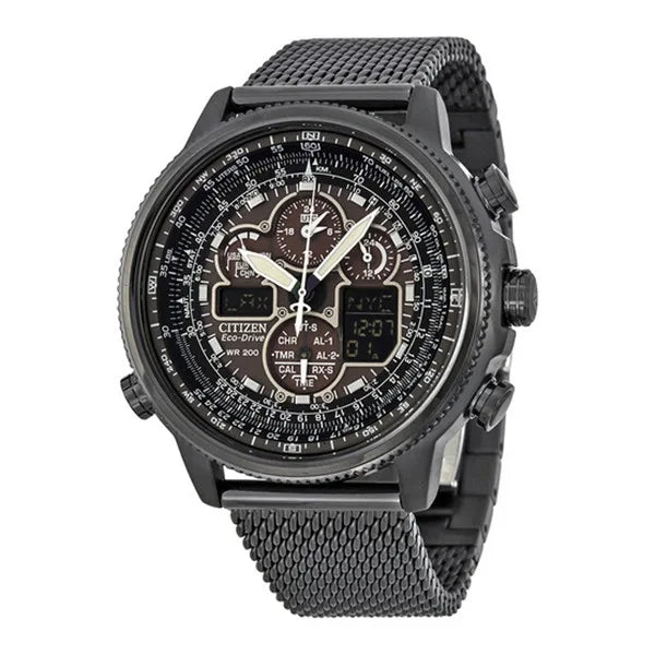 Reloj CITIZEN Skyhawk para hombre, de lujo, resistente al agua, de acero inoxidable, de cuarzo, informal, de negocios.