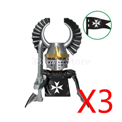 MOC Medieval Building Blocks Castle Knight Western Cowboy Historical Army Cavalry Horse Soldier Gun Kid Toy Gift Brick DIY S040