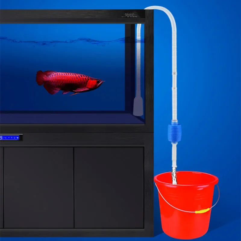 Aquarium Siphon Fish Tank Syphon Vacuum Cleaner Pump Semi-automatic Water Change Changer Gravel Water Filter Aquarium Tools 1.4m
