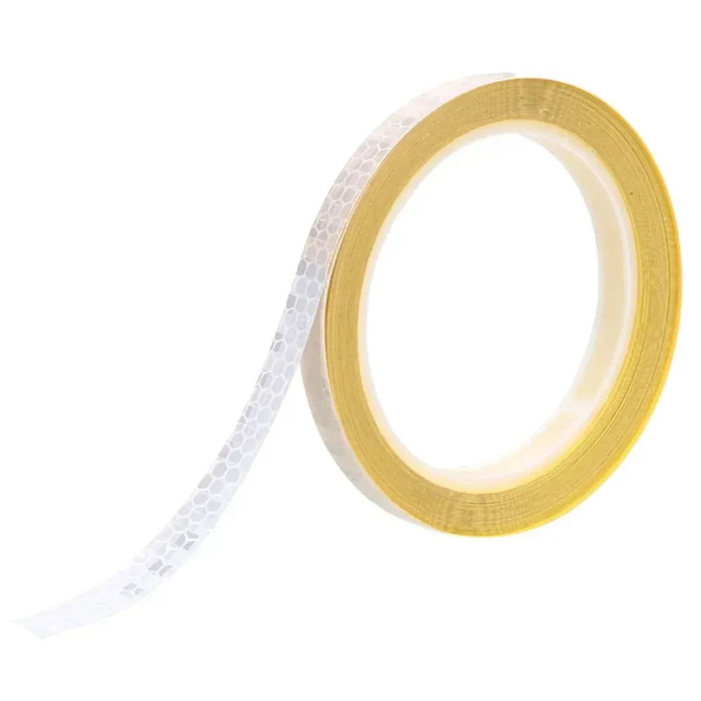 Cinta adhesiva para coche, ceja de PVC, 1 cm x 8 m, accesorios para bicicleta, pegatinas reflectantes de seguridad universales, nuevas y prácticas, oferta de 2024. 