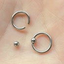 24 anéis de piercing de aço inoxidável multiuso 16G - aros de ferradura hipoalergênicos para nariz, cartilagem e muito mais