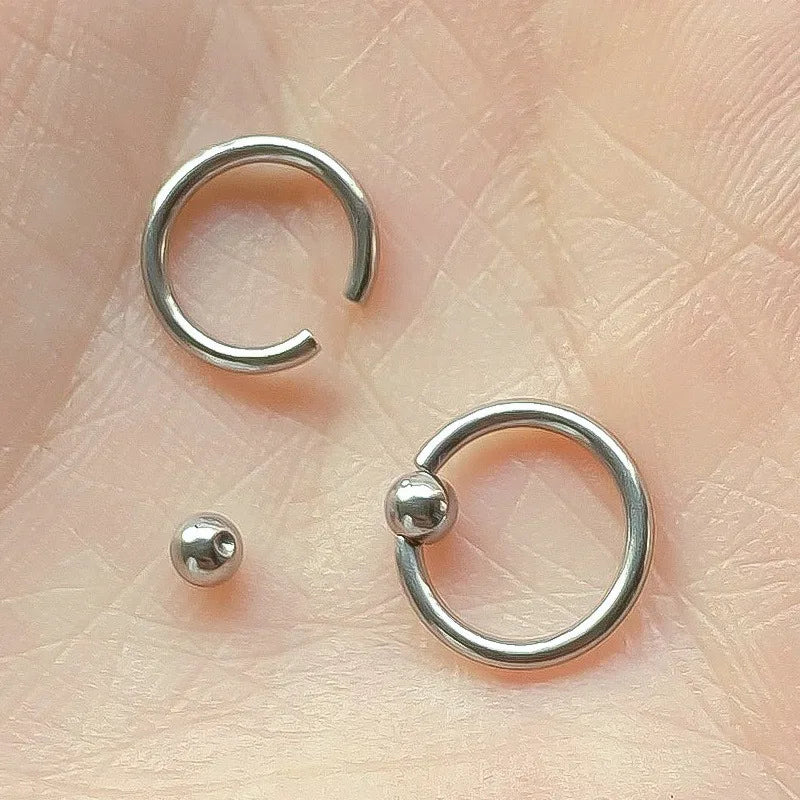 24 anéis de piercing de aço inoxidável multiuso 16G - aros de ferradura hipoalergênicos para nariz, cartilagem e muito mais