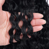 Extensões de rabo de cavalo cacheado longo 80cm aplique sintético com cordão e clip water wave